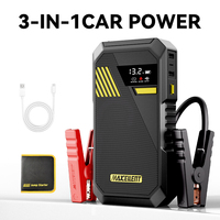 Démarreur de voiture portable 12V 2100mAh à démarrage à froid, avec charge inverse, courant de crête 1200A, charge USB-A, lumière LED, compatible multi-véhicules