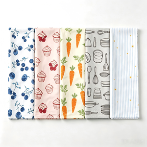Pure Cotton Lovely <b>Fruit</b> Mushroom Cloud Digital Print Eco Friendly Reusable Absorbent Dish Tea Towel for Kitchen - Product Image 1