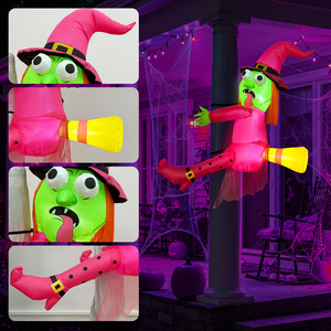 Decoración <span class=keywords><strong>Inflable</strong></span> de <span class=keywords><strong>Bruja</strong></span> Choquando con un Árbol para <span class=keywords><strong>Halloween</strong></span> con Luces LED, Decoración <span class=keywords><strong>Inflable</strong></span> de 1.5 m para Jardín Exterior para Fiesta de <span class=keywords><strong>Halloween</strong></span> - Product Image 3