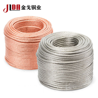 Fil de cuivre nu torsadé flexible de longueur personnalisée, 50 m par rouleau, pour connexions électriques - Conducteur thermique à conduction froide