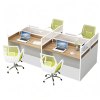 Bureau de travail en cubique pour 2, 4, 6 ou 8 personnes, extensible, design moderne, table de bureau, panneau mélaminé de niveau E0, garantie de 6 ans