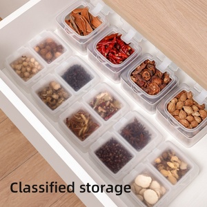 Kitchen Dry Food Kitchen Spices Storage Box <b>Clear</b> <b>Plastic</b> Seasoning Box Spice Rack Storage <b>Container</b> - Product Image 2