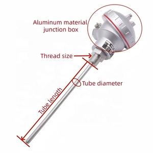 Pt100 Hoge Nauwkeurigheid Roestvrij Staal Sonde Rtd Temperatuursensor Vaste Draad Thermistor Max 450c - Product Image 2