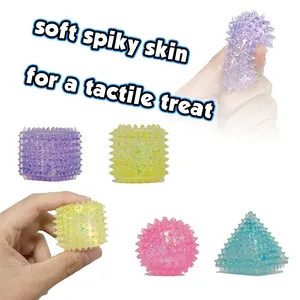 2024 nuovo Design morbido pelle appuntita Squeeze perline geometriche di vendita a caldo di decompressione giocattoli creativi novità