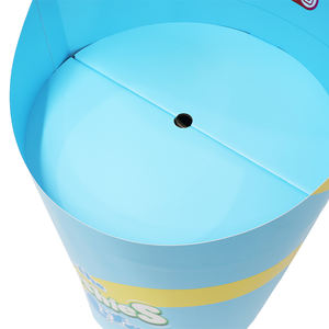 Özel oluklu karton çöp kutusu yaratıcı promosyon vitrini aperatifler perakende süpermarket kat Merchandiser için standı - Product Image 3