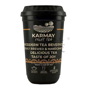 Vaso de té con limón KARMAY con tapa de 700 ml, vaso redondo de plástico para bebidas, vaso personalizado para llevar con impresión IML, vaso de calidad alimentaria. - Product Image 6