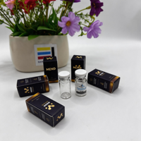 Boîte en carton pliable pour flacon de 3 ml et 10 ml, emballage personnalisé avec logo, sans plateau