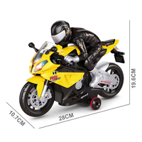 Jouets de moto de police en métal moulé sous pression avec télécommande, son et lumière pour enfants, cadeau pour enfants