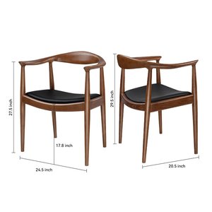 Moderno americano Kennedy poltrona sedia da ufficio con cuscino in pelle PU Chaises De Salle una mangiatoia En Bois massiccio - Product Image 2