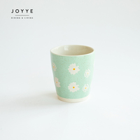 JOYYE Nouvelles tasses à café en céramique à fleurs d'été personnalisées Tasse à café en céramique faite à la main Ensemble de tasses