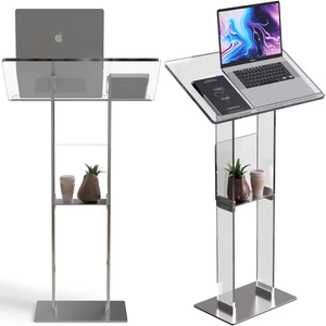 <span class=keywords><strong>Pupitre</strong></span> de présentation en acrylique transparent durable et moderne, détachable, pour les présentations, les écoles, les ateliers, les églises, les événements, support d'affichage - Product Image 1
