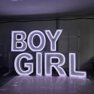 Lettres lumineuses BOY GIRL en acier inoxydable étanches IP65 avec contrôle par application <span class=keywords><strong>pour</strong></span> la décoration d'événements de révélation du sexe - Product Image 2