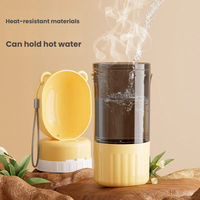 Bouteille d'eau pour chien résistante à la chaleur 2 en 1 avec récipient pour nourriture, bouteille d'eau portable pour animaux de compagnie, bebedero para perros