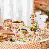 Boîtes à sandwich en papier, contenants à emporter pour sandwichs aux œufs, mini-boîtes à burger, plateaux à pain pour frites