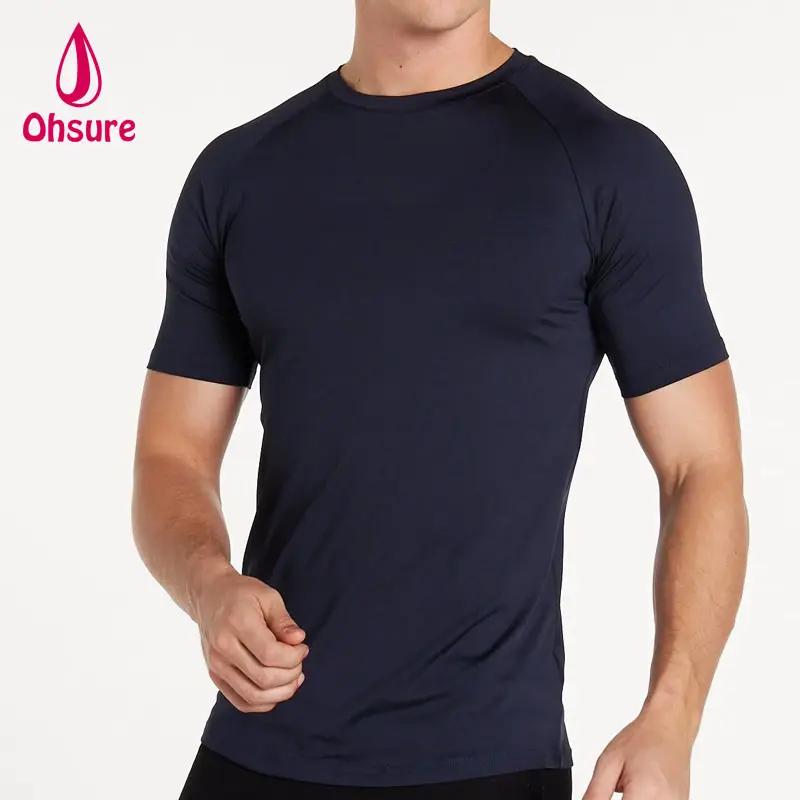 Mann Kleidung Großhandel Workout Fitness Sport T-Shirt leichte atmungsaktive eng anliegende Fitness studio Männer T-Shirt