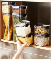 Boîte de conservation alimentaire en plastique moderne transparente et hermétique pour réfrigérateur, pot, boîte, boîtes de rangement, conserve la fraîcheur