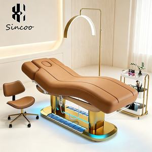 Luxury New Heated SPA Massage <b>Table</b> Height <b>Adjustable</b> Professional Beauty Massage Bed Overall Tilt Lash Facial Bed for SPA - Product Image 1