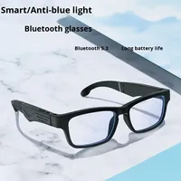 Lunettes intelligentes sans fil T1 avec protection anti-lumière bleue et UV, étanches, pour sports de plein air, avec écouteurs intégrés pour appels BT, lecture de musique et matériel VR