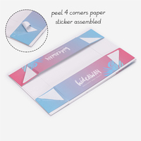 Souvenirs de mariage biodégradables personnalisés, boîte cadeau magnétique pliable en carton rigide, petite boîte, emballage en carton blanc dégradé