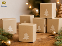 Boîte cadeau en carton écologique, faite à la main, haut de gamme, réutilisable, recyclable, avec poignée, pour bougies, bijoux, cosmétiques, logo personnalisé