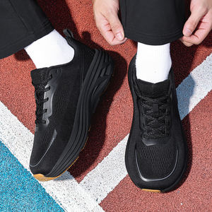 Zapatillas Deportivas de Malla Negra Suave con Cordones y Punta Ancha de Moda Casual con Suela de EVA ODM para Hombre, Zapatos Descalzos - Product Image 6