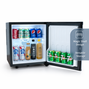 Mini-réfrigérateur électrique portable compact de 30 litres pour hôtel avec étagère magique et aménagement intérieur réglable - Product Image 2