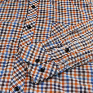 OEM hommes nouvelle arrivée petit plaid casual chemise à manches longues - Product Image 4