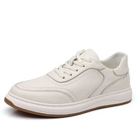 Chaussures de sport pour hommes en cuir véritable respirantes, légères, antidérapantes, avec une augmentation de la hauteur de 6 cm, fermeture à bande élastique, style sportif