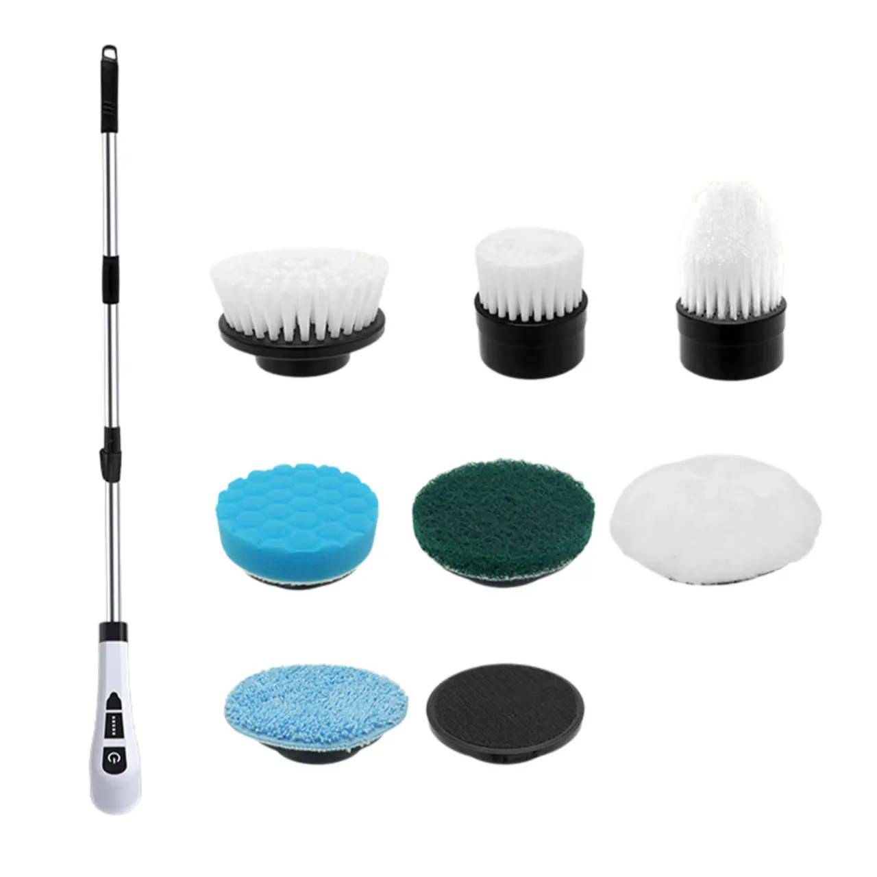 2024 vente chaude brosses de nettoyage électriques pour salle de bain cuisine brosse éponge avec têtes de brosse remplaçables