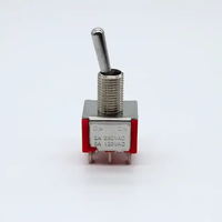 Interrupteur à bascule subminiature DPDT de haute qualité 12 mm, double pôle double jet, pour voiture, 3A 250VAC, métal, 3 broches, momentané, IP65, ON-OFF