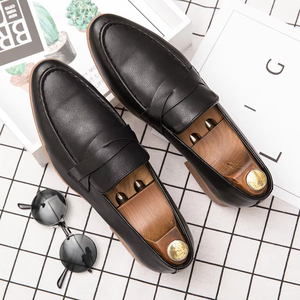 Chaussures de mariage pour homme en cuir véritable italien haut de gamme, imperméables, style Oxford, faites à la main, à enfiler. - Product Image 2