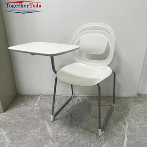 Silla de Plástico Moderna para Comedor Escolar o Reuniones, con Tablero de Escritura, Silla de Oficina de Plástico, Silla de Conferencia, Silla de Capacitación con Ruedas - Product Image 2