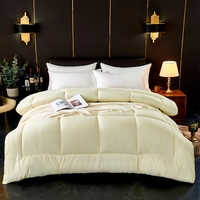 Literie matelassée en polyester 100 % écologique, style européen et américain, pour usage domestique et hôtelier, couleur unie, toutes saisons, vente en gros, CN