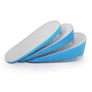 Gel Height Increase Insole Invisible Heel Lift Inserts Elastic Shock Absorption Pads 3 Heights for Men and Women