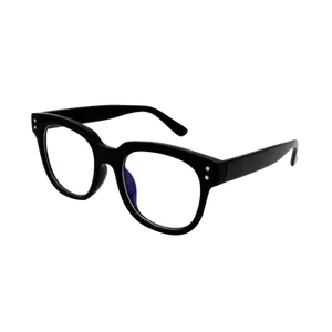 Kustom Logo Retro besar bingkai kacamata tebal bingkai kacamata hitam murah anti-cahaya biru bingkai optik