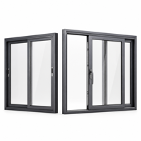 Fenêtres coulissantes triples en aluminium commercial, verre trempé, insonorisées, pour villa, hôtel, balcon, projet
