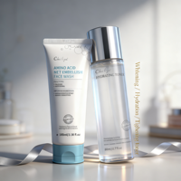 Ensemble de soins de la peau éclaircissant au riz, nettoyant, anti-âge, hydratant et blanchissant, marque privée