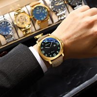 Montre à quartz de luxe CHENXI 8254 pour homme, étanche, avec calendrier, aiguilles lumineuses, bracelet de 24 mm, boîtier carré, pour homme et femme