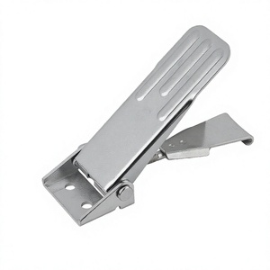 Loquet en acier K0048 avec anse pivotante, trous de fixation réglables, galvanisé et passivé, qualité industrielle - Product Image 2