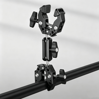 Support de caméra robuste à double pince magique pour fixation sécurisée sur tube, poteau ou bureau pour accessoires photo et vidéo