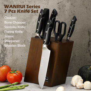 Cuchillo Sashimi de acero inoxidable 1,4116 alemán de hoja ultra afilada, cuchillo Santoku para cocinar verduras con mango de ABS - Product Image 6