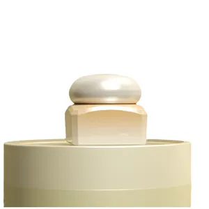 Empty Refillable Pearl light white Glass Cosmetic Containers Cream Jar Lotion Bottle Egg-shaped lid