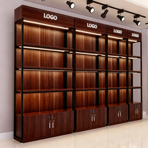 Customized <strong>Wooden</strong> Gondola Supermarket <strong>Shelf</strong> Single Sided Display Rack Pharmacy Convenience Store Display Rack - Product Image 2