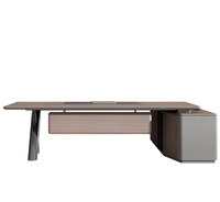 Bureau de direction moderne de luxe en PVC stratifié avec armoire Table de travail en bois de haute qualité Mobilier de bureau Design modulaire