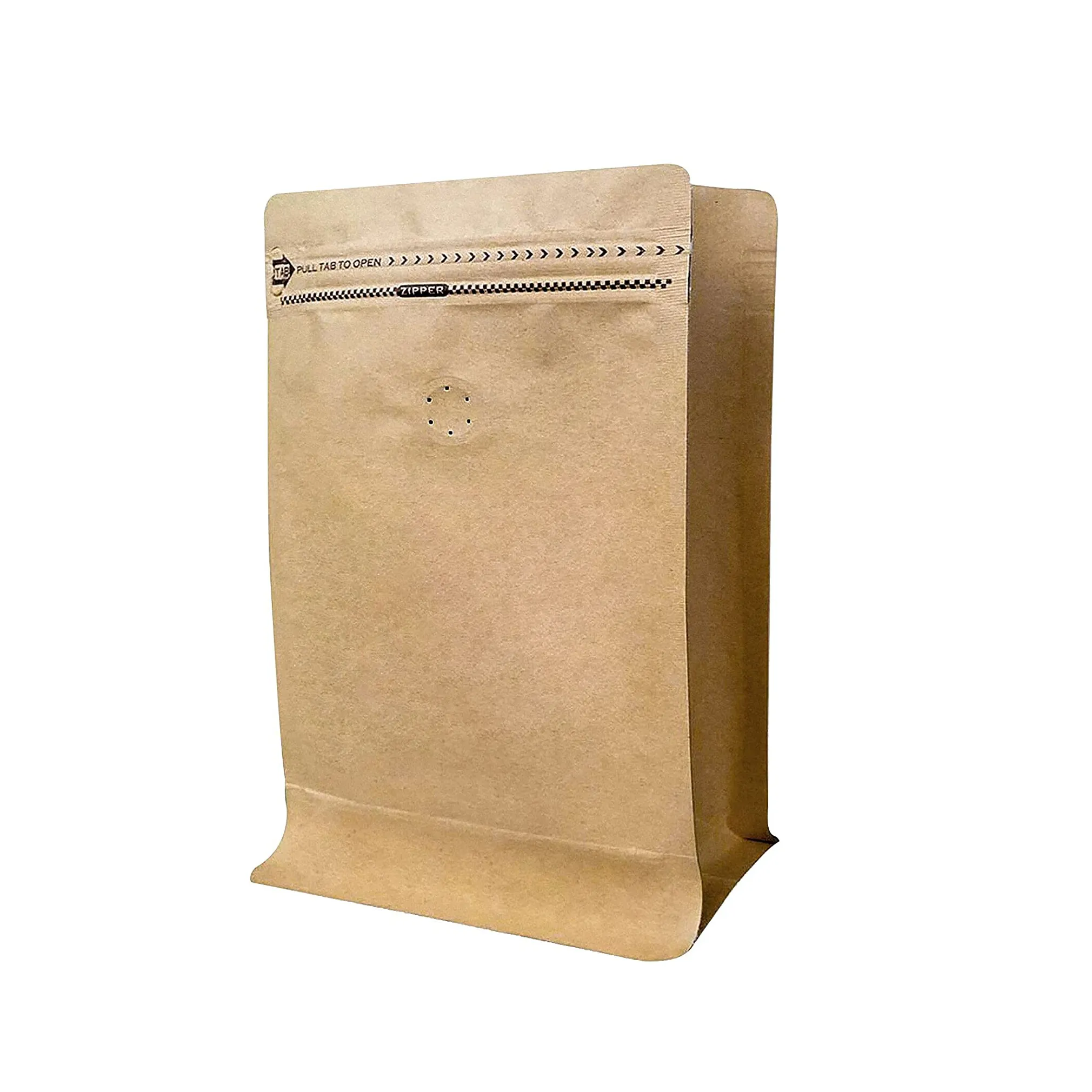 バルブ付きの豆貯蔵クラフト紙袋用のカスタム耐久性のある耐臭性ジッパーロック小さなコーヒーバッグ