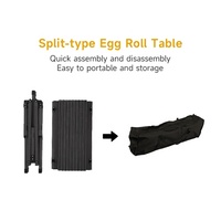Table de camping pliante ultralégère moderne et portable de 1,2 m en aluminium noir, facile à utiliser et abordable, pour repas et pique-niques en extérieur