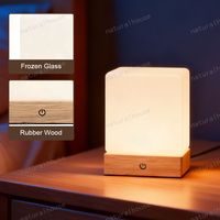 Lampe LED sans fil en silicone souple, rechargeable USB-C, à intensité variable tactile, étanche, lumière d'ambiance pour bureau, lampe de table