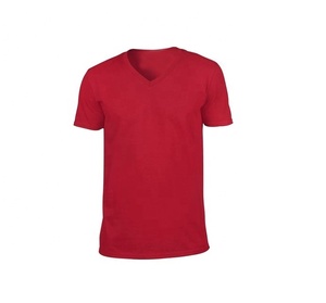 Camiseta de Cuello en V para Hombre, 100% Algodón Suave, 200 Gsm, Doble Tinte, Impresión Personalizada, Marca Popular, Ajuste Personalizado, Secado Rápido y Transpirable - Product Image 2