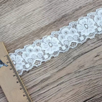 Nouvelle conception Zeal : Dentelle élastique de 3,5 cm pour lingerie, sous-vêtements, tissu en dentelle florale française décorative pour mariage