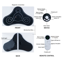 Tapis de massage portable rechargeable à impulsions, 8 modes, 18 vitesses, relaxant musculaire pour le cou, les bras, la taille, en forme d'aile de cygne